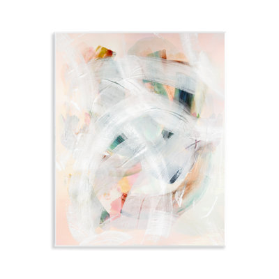 Plaque murale abstraction douce avec lignes courbes, design par Gemma Bardot