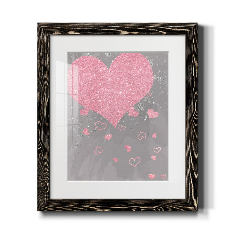 «Spakling Love», reproduction d'art sur papier encadrée, H 24 po x l 18 po x P 1,5 po, Noir