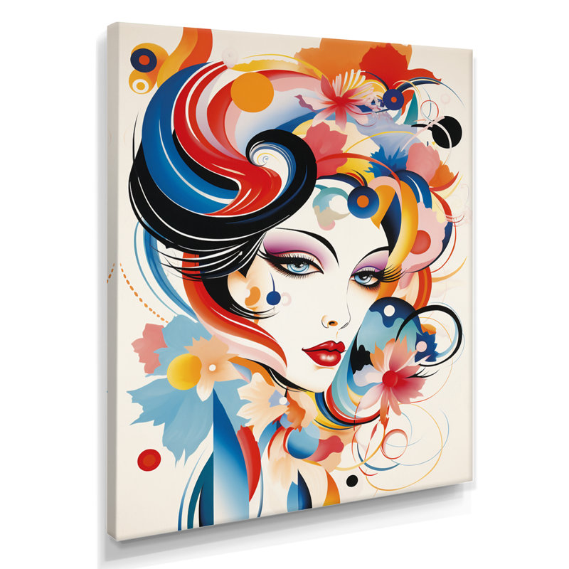 «Sensual Boho Beauty - Woman Pop», reproduction d'art murale, Toile tendue, H 20 po x l 12 po