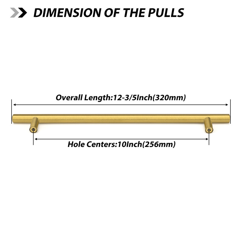 Goldenwarm 10" Round Bar Pull Multipack