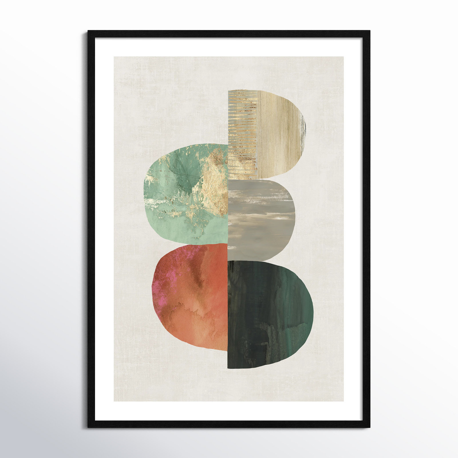 Westcreek "Evolving Energy I" Print by Tom Reeves, 11.5" H x 9.5" W, Picture Framed Canvas, Black