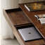 Bureau simple et exquis en noyer à double tiroir-373179072