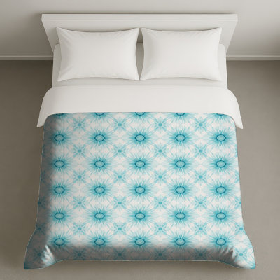 Housses de couette à motif floral bleu