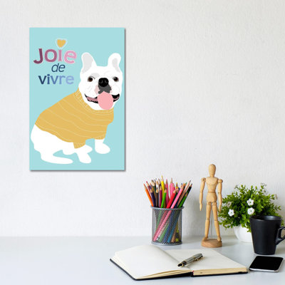 French Bulldog Joie De Vivre by Ginger Oliphant - Wrapped Canvas Gallery-Wrapped Canvas Giclée