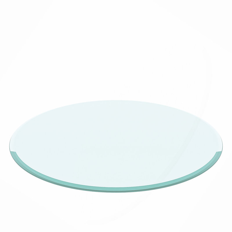 Plateau de table rond 36 po, Transparent, H 0,4 po x L 36 po x l 36 po