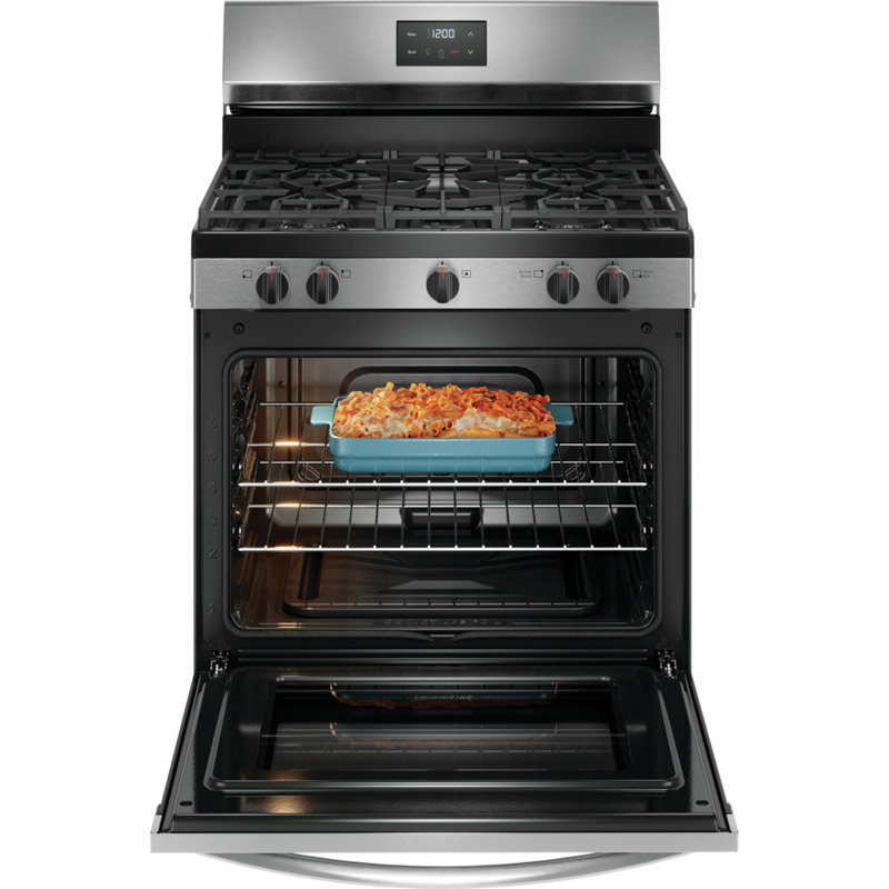 30" Stainless Steel Freestanding Natural Gas Range with 5 Burners