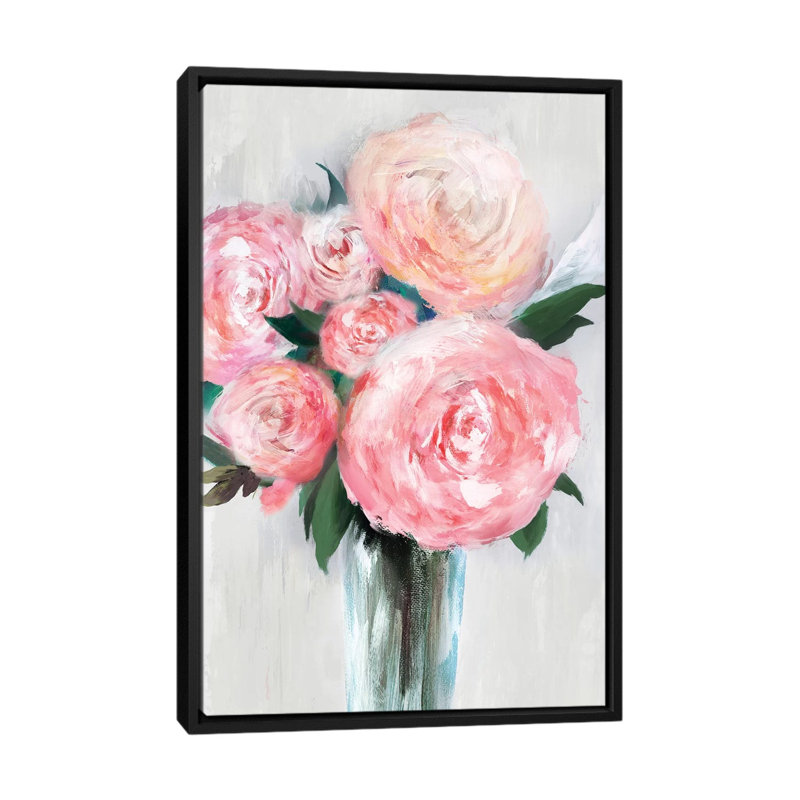 " Beauty Within A Vase II " by Isabelle Z, 26" H x 18" W x 1.5" D, Black Framed Canvas