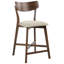 Upholstered Counter Stool with Solid Wood Frame-1672698105