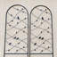 Ensemble de 2 treillis de jardin en métal 86,7 "x 19,7" antirouille pour plantes grimpantes