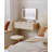 Modern Minimalist Imported Solid Wood Vanity Table with LED Mirror and Divided Storage Drawers
