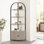 Étagère d'angle à  4 niveaux avec armoire, 73,8 po de hauteur x 20,3 po de largeur