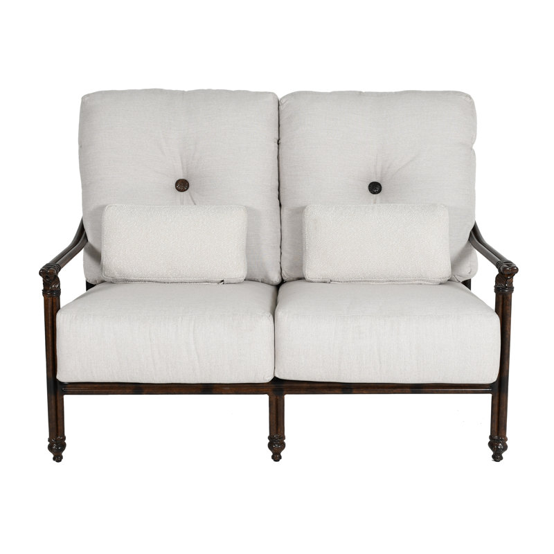 Coco Cushioned Loveseat w/Two Accent Pillows