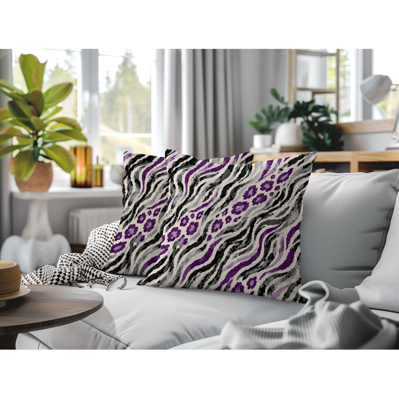 Oreiller réversible intérieur / extérieur Blaine, 16x16, Mauve