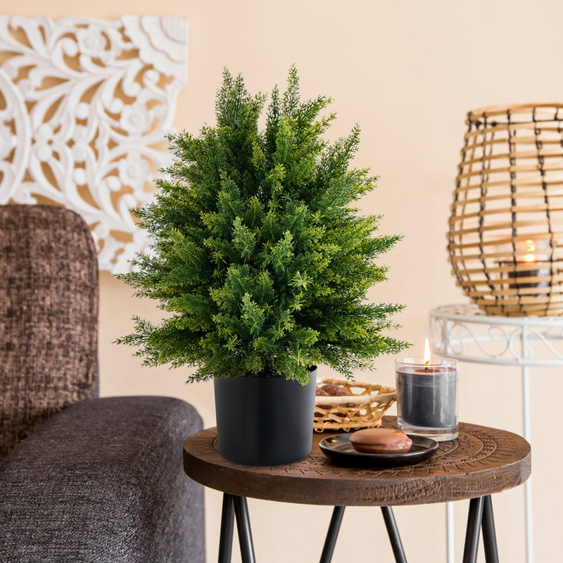22'' Faux Cedar Topiary in Pot