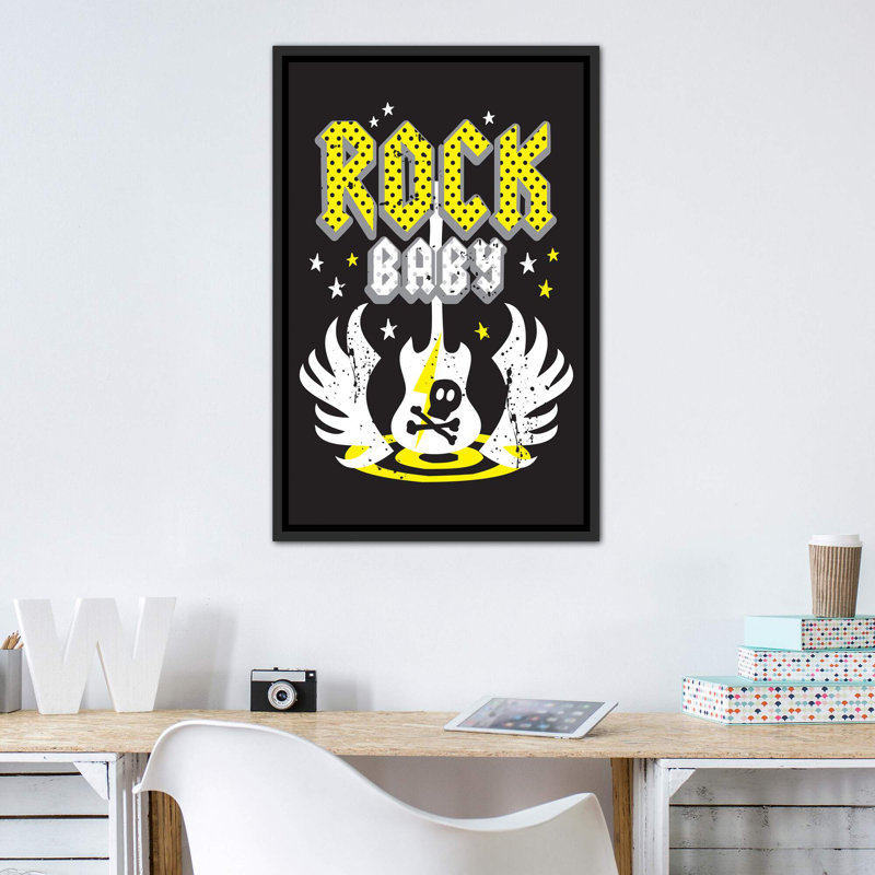 «Little Rock IV» par Lisa White boutons - impression d'art graphique, H 40 po x l 26 po x P 1,5 po, Pas de tapis