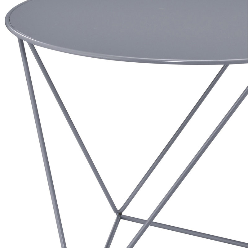 Gray Color Display & Utility Accent Table