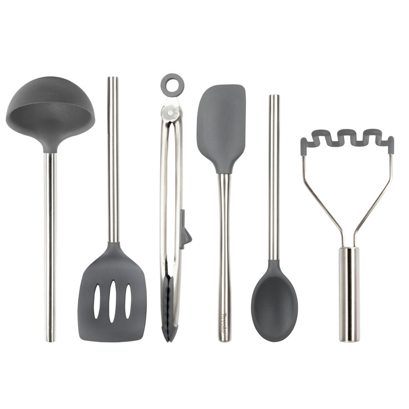 Tovolo 6-Piece Assorted Kitchen Utensil Set, Charcoal