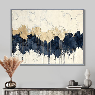 Abstract Geometric Forest Landscape - Abstract Geometric Canvas Print