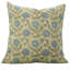 Housse de coussin en mélange de lin Fab divine Elegant, jeté, imprimé bloc (Swarna, bleu)-106270310-106270309