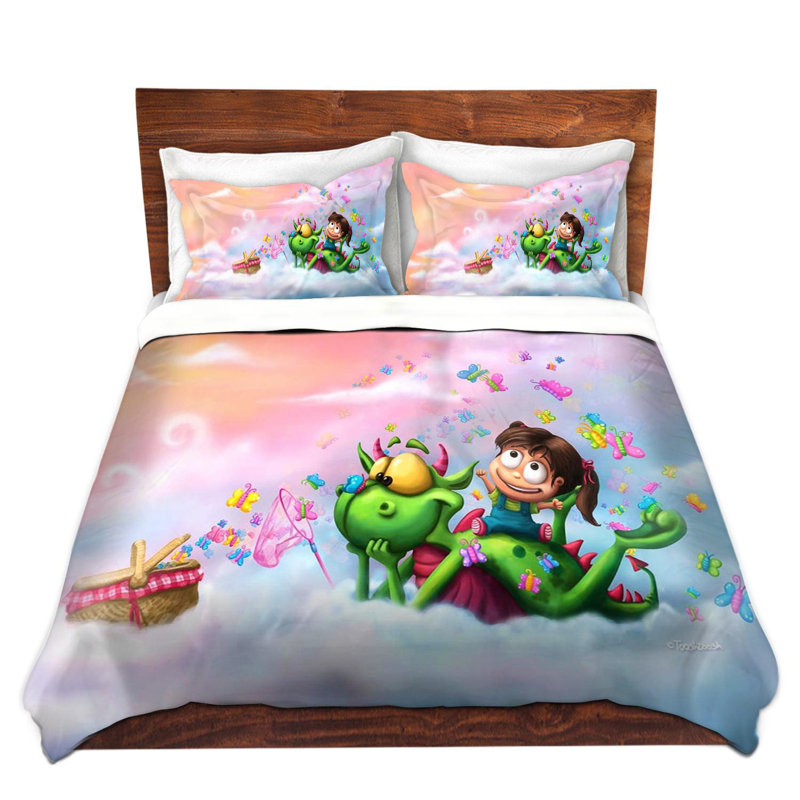  Housses de couette en microfibre Tooshtoosh Butterflies, Simple
