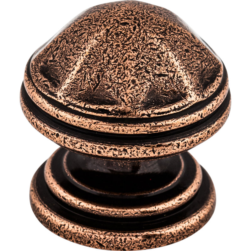 London 1 1/4" Diameter Round Knob, Old English Copper