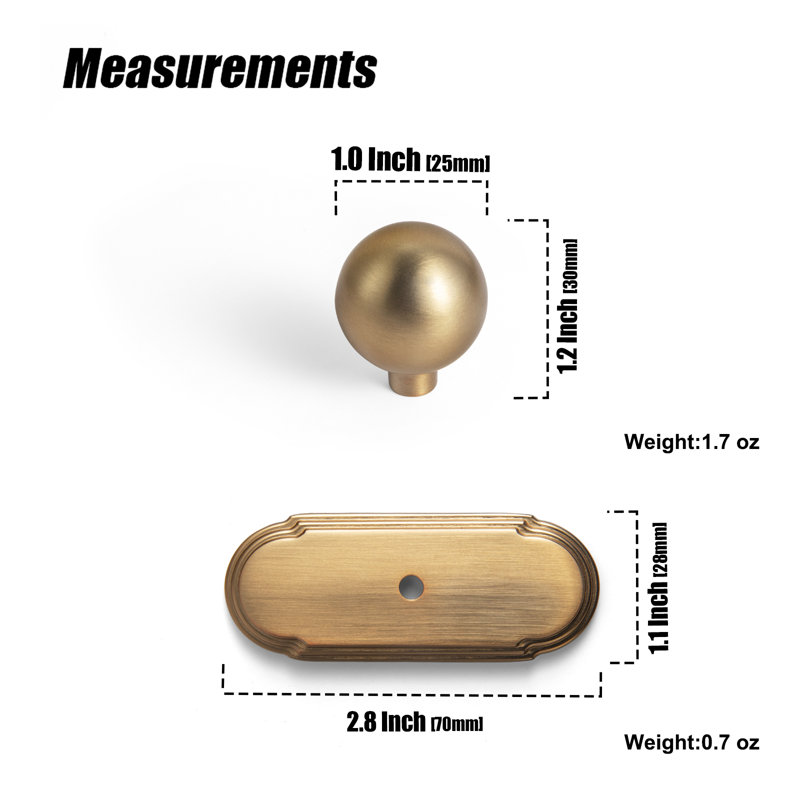 1 " Elegant Oval Based Cabinet Knob