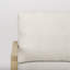 Chaise d'appoint en tissu crème 28,0L x 34,1W x 34,4H en bois brun clair