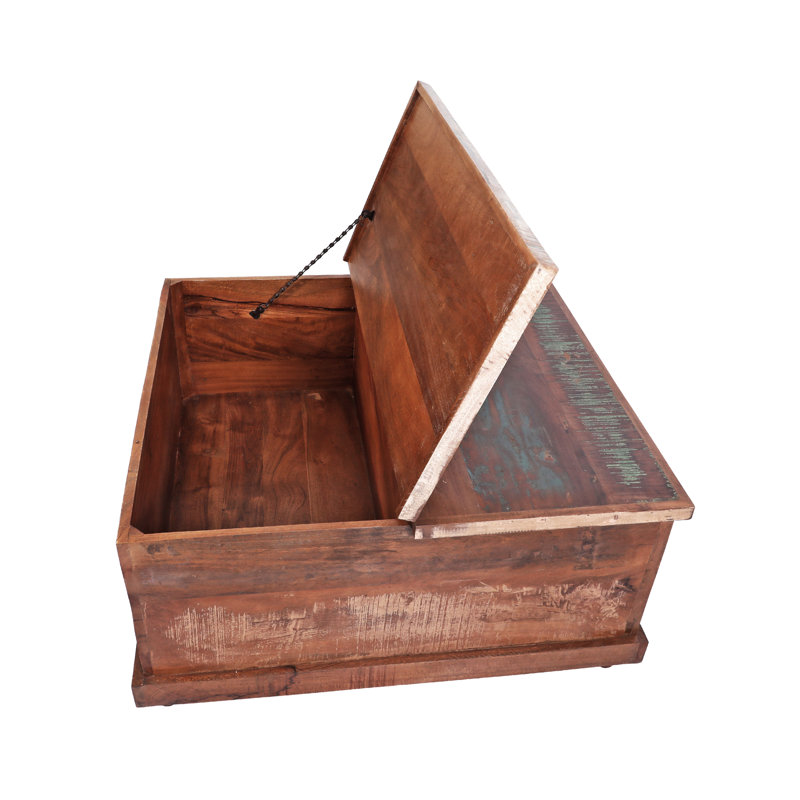 Antique Solid Wood Square Coffee Table