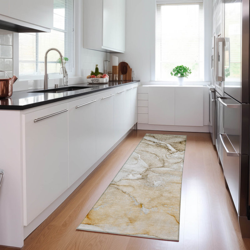 Tapis intérieur / extérieur Wellsboro, Tapis de couloir 2 pi 3 po x 7 pi 6 po
