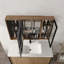 Armoire de toilette 41,7 po avec rangement, armoire à pharmacie murale avec porte miroir, tablettes réglables en verre