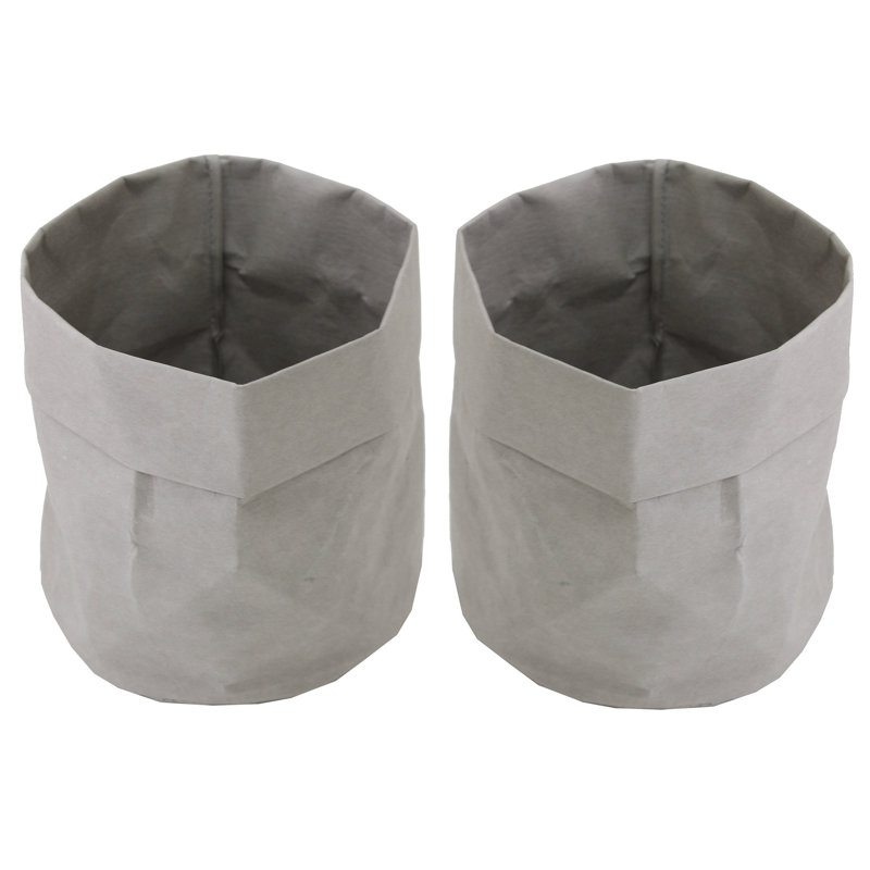Panier à papier écologique, Gris, H 6,5 po x l 7 po x P 7 po