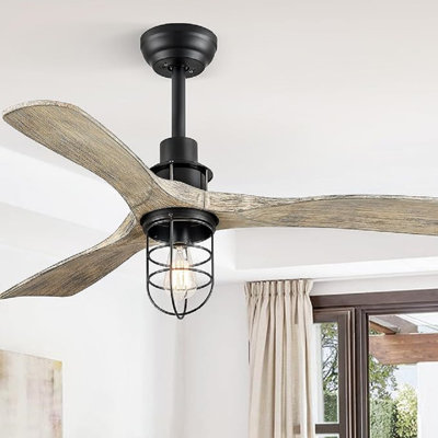 36Inch Ceiling Fans With Lights And Remote Control Farmhouse Flush Mount Ceiling Fan With 6-Speeds,Low Profile Ceiling Fans With Quiet Reversible DC Motor For Patio Living Room Bedroom