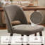 Chaises d'appoint rembourrées avec pieds en bois-1676643940