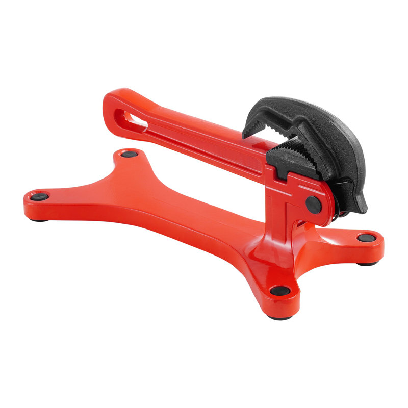 Étau de tuyau portatif en aluminium avec base antidérapante - Outil de plomberie léger pour tuyaux de 1/8 po à 1-1 / 2 po