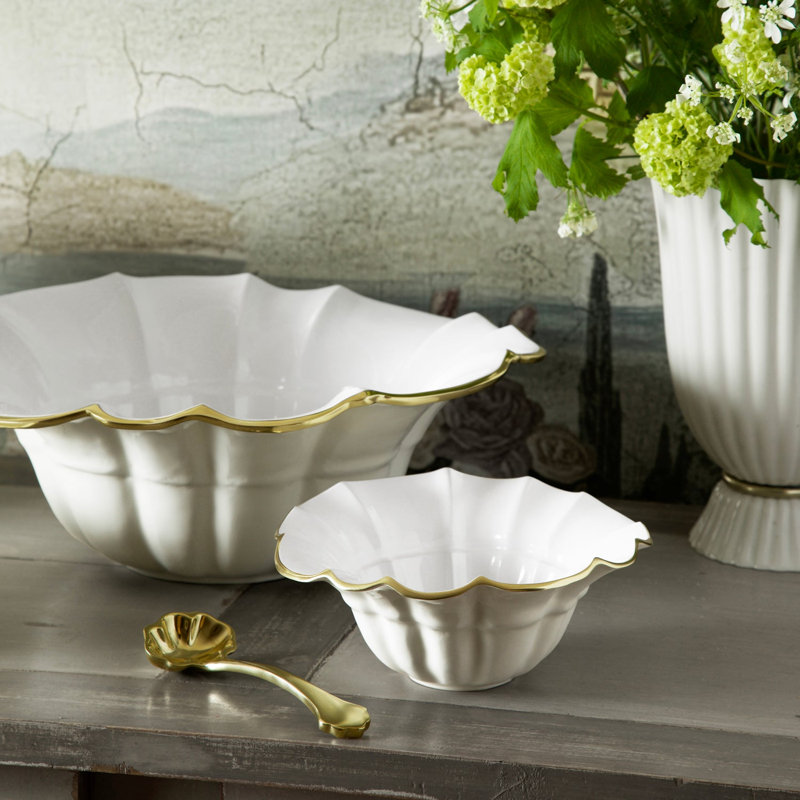 ENCANTO Tuscany Small Bowl, Leaf Green;White