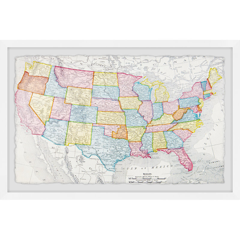 « a color map »-cadre photo imprimé sur papier, H 36 po x l 24 po x P 1,5 po
