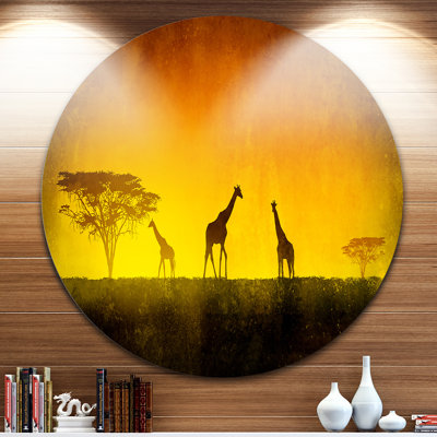 Coucher de soleil africain sur toile, reproduction de paysage panoramique - aura de coucher de soleil africain
