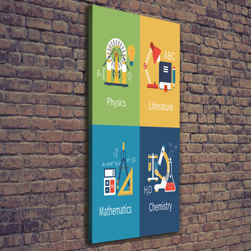 School Subjects - Wrapped Canvas Print