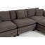 Canapé modulaire moderne à 3 sièges avec repose-pieds de 114,17 po-532564726