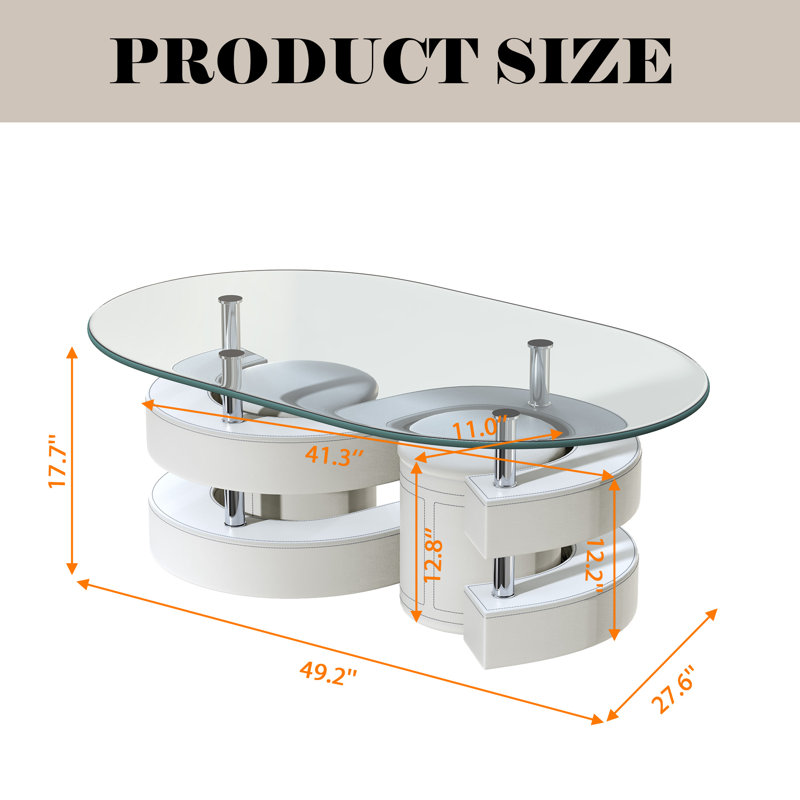 Shadarev Coffee Table, White