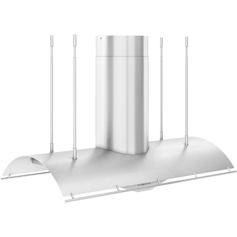 Zephyr Trapeze 60 in. Island Mount Range Hood with LED Lights in Stainless Steel, 48"