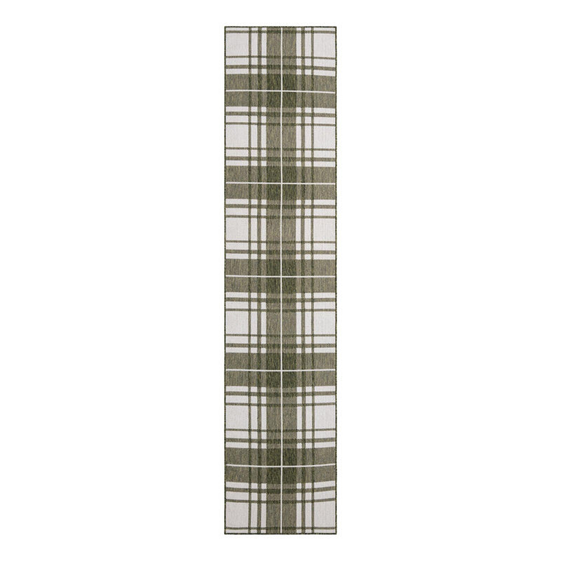 Tapis en polypropylène tissé à la machine Tatasha, Tapis de couloir 2 pi 7 po x 12 pi