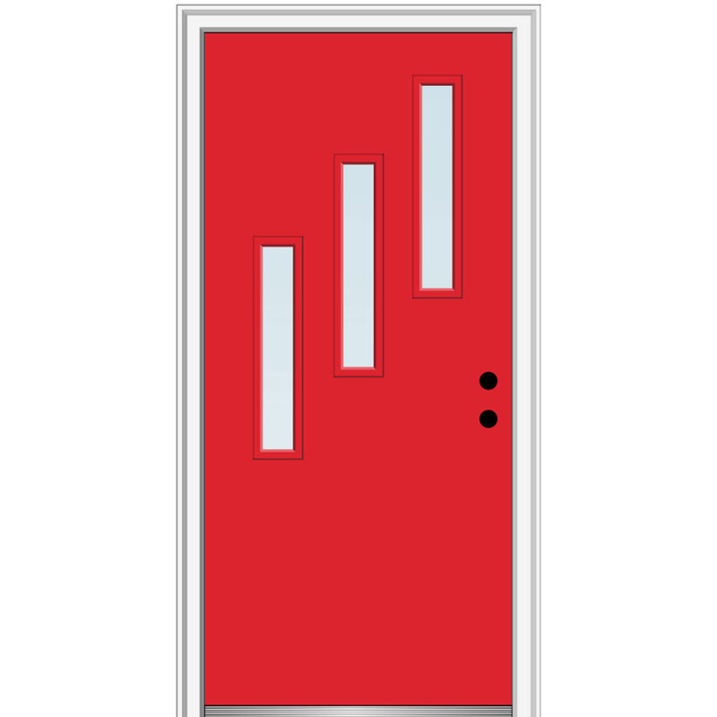Porte d'entrée avant en fibre de verre Spotlight Spotlight, S'ouvre à droite vers l'intérieur, H 80 po x l 32 po x P 1,75po