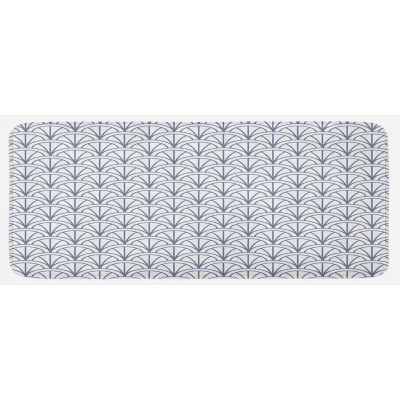 Tapis de cuisine Seigaiha, Blanc