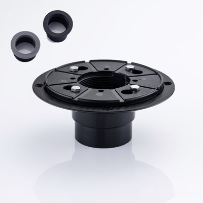 Base de drain de douche ronde en ABS noir