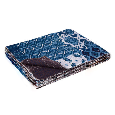 Jeté en coton Kantha