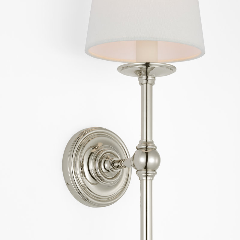 Classic 1 - Light Candle Wall Light, Polished Nickel