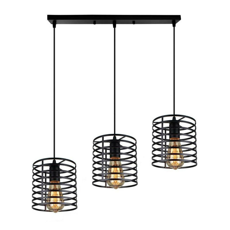 Kaylynn 3 - Light Black Pendant