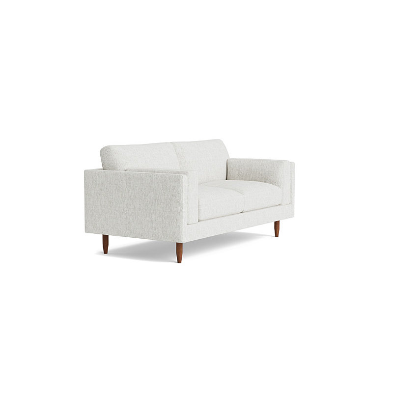 Skinny Fat Loveseat (70"), Performance Weave - Snow