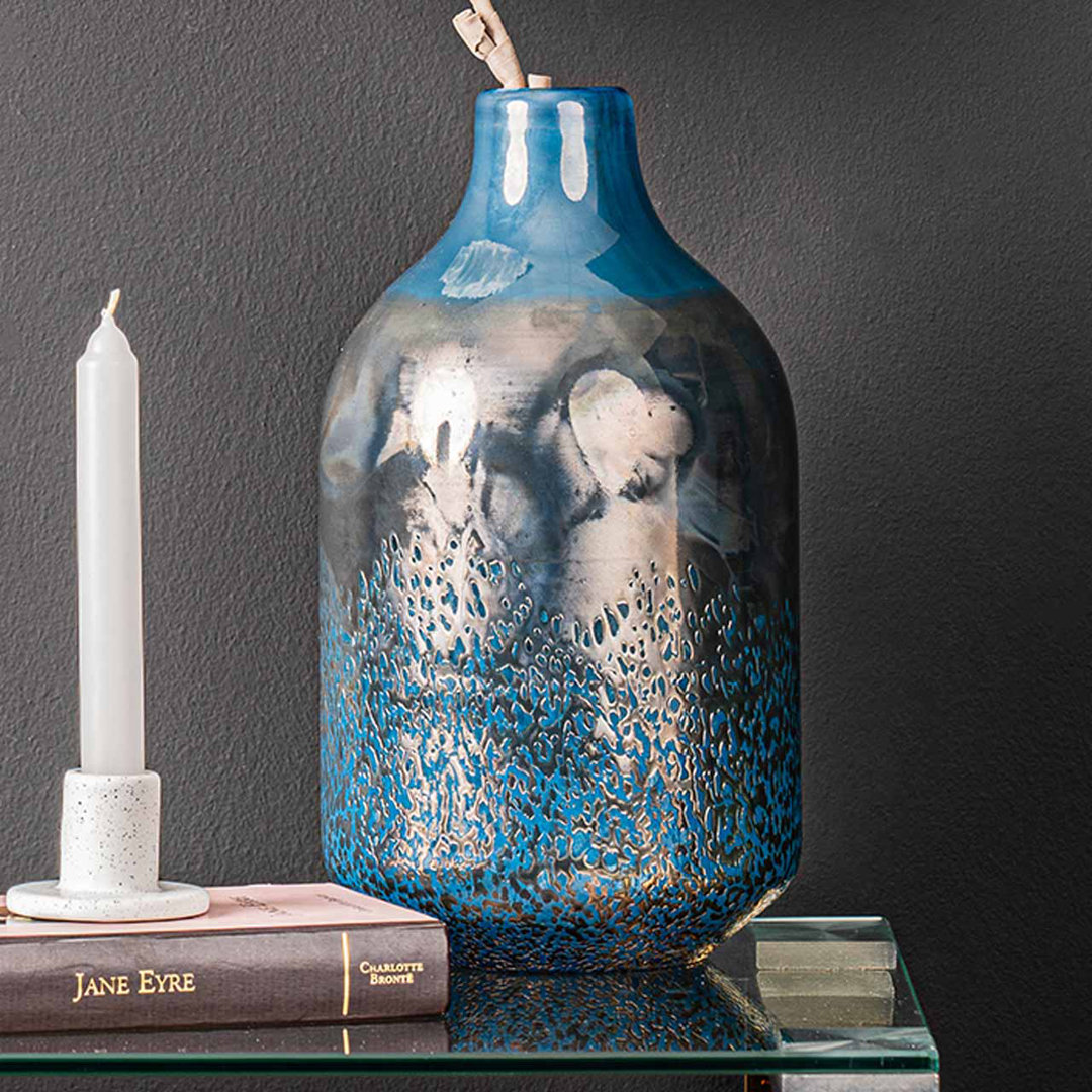Coryne Classy Handmade Bud Vase for the Living Room, Fancy Decorative Glass Vase